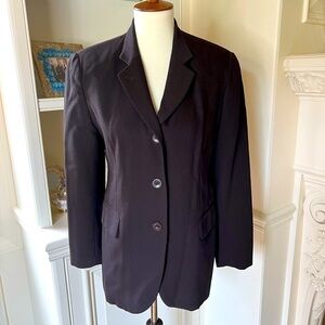 PHILIPPE ADEC PA vintage brown wool blend blazer size 6